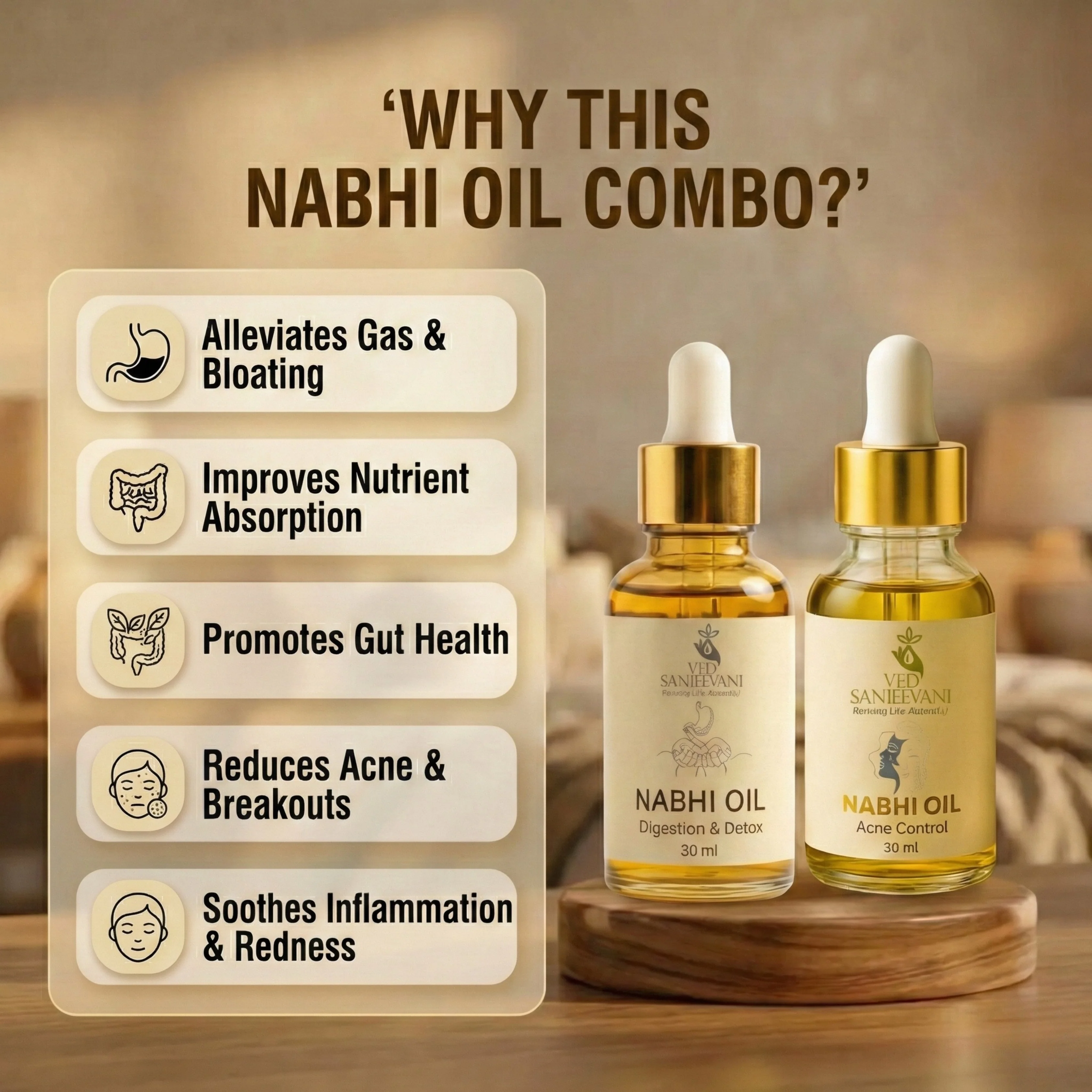 COMBO (Digestion & Detox + Acne Control Nabhi Oil) - Image 3