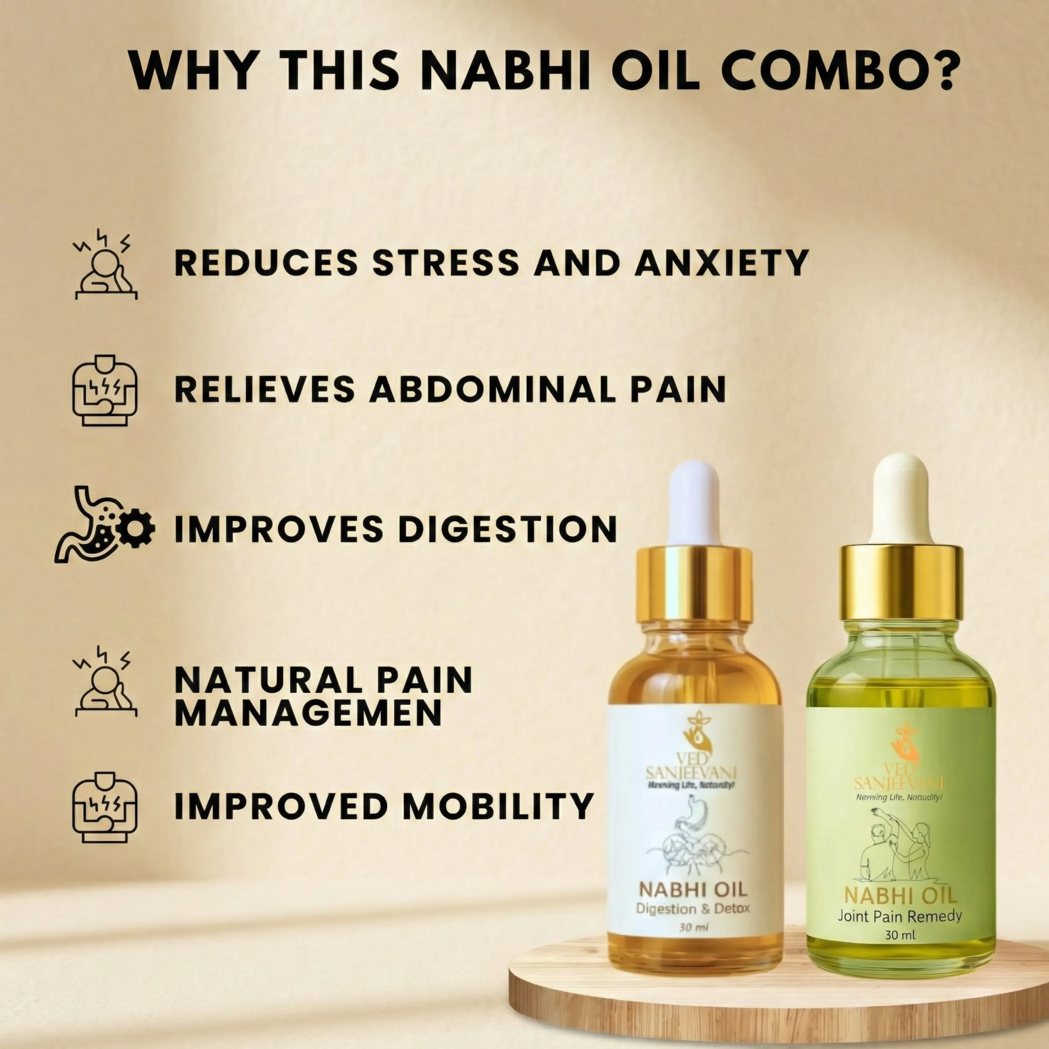 COMBO – Digestion Detox & Joint Pain Relief Nabhi Oils - Image 3