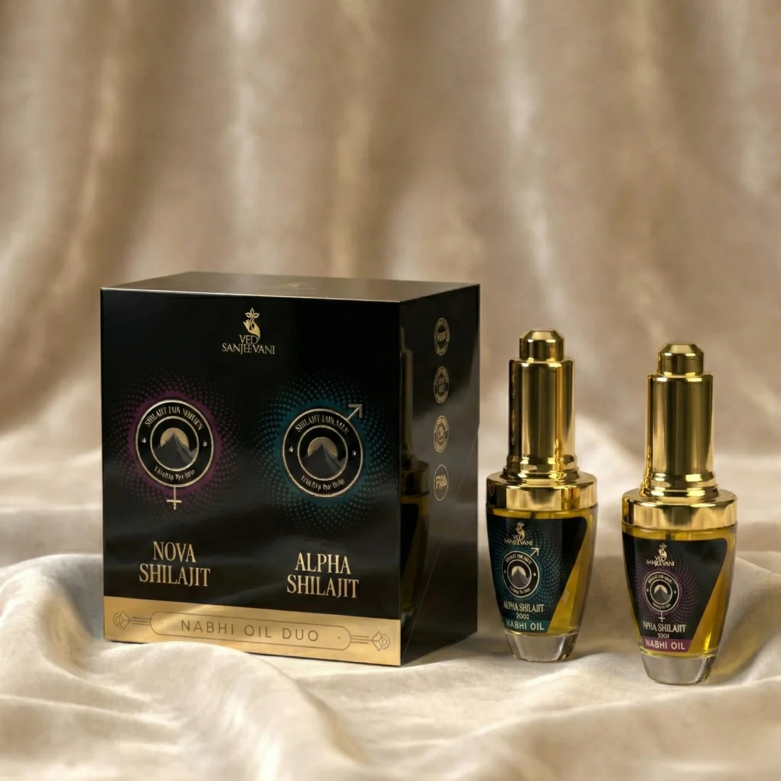 Shilajit Nabhi Oil DUO – Men & Women | Navel Oil Combo