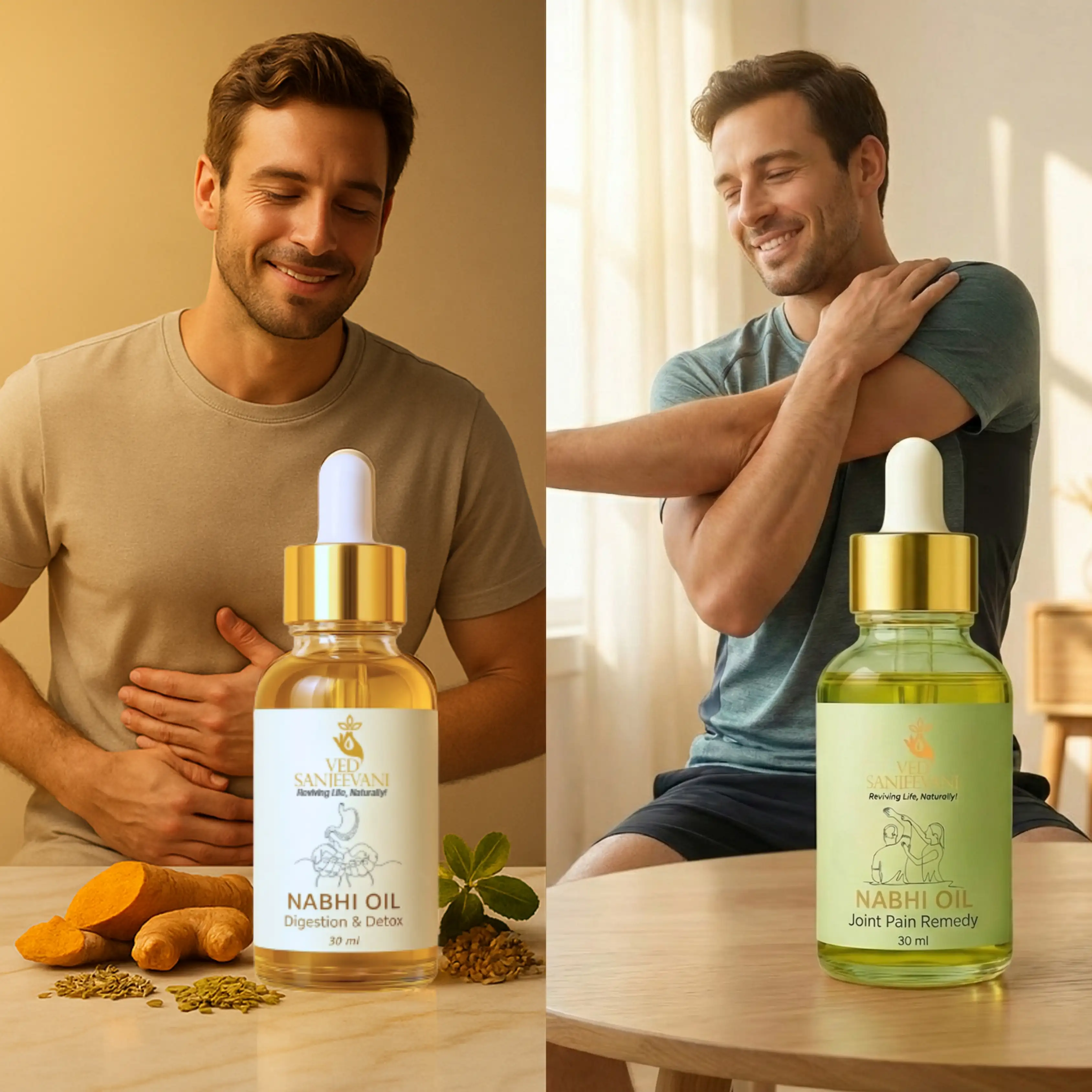COMBO – Digestion Detox & Joint Pain Relief Nabhi Oils - Image 2