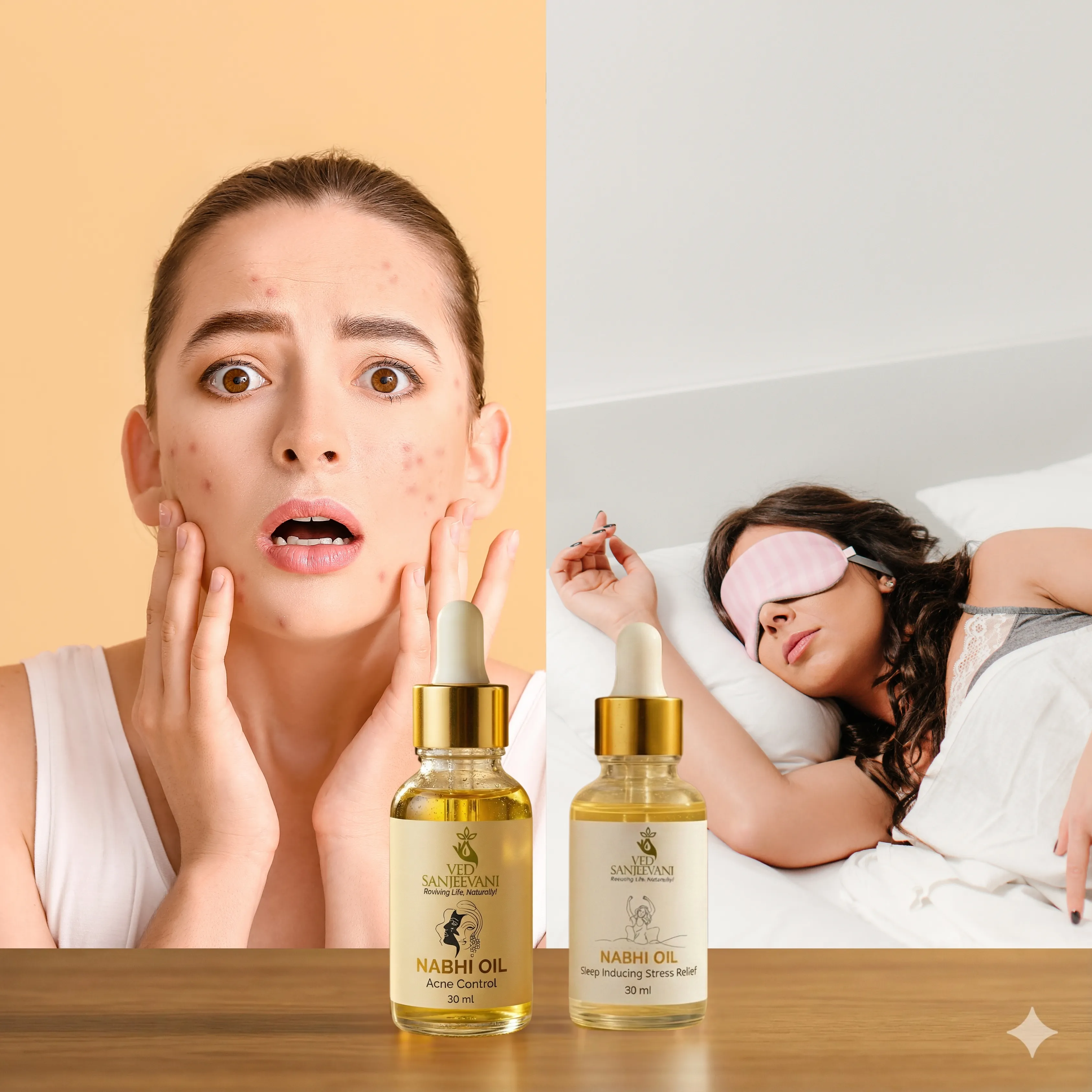 COMBO – Sleep Inducing & Acne Control Nabhi Oils - Image 2