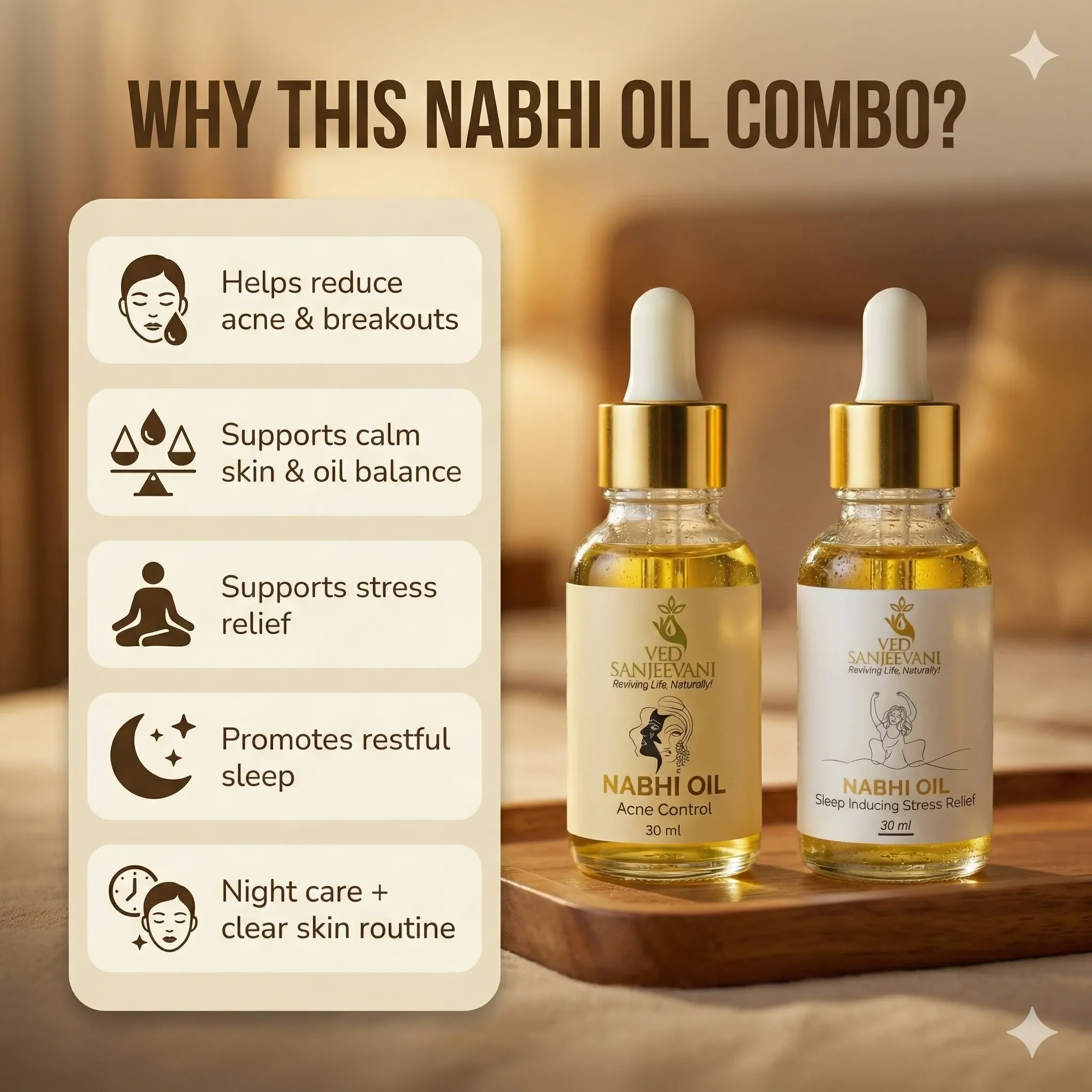 COMBO – Sleep Inducing & Acne Control Nabhi Oils - Image 3