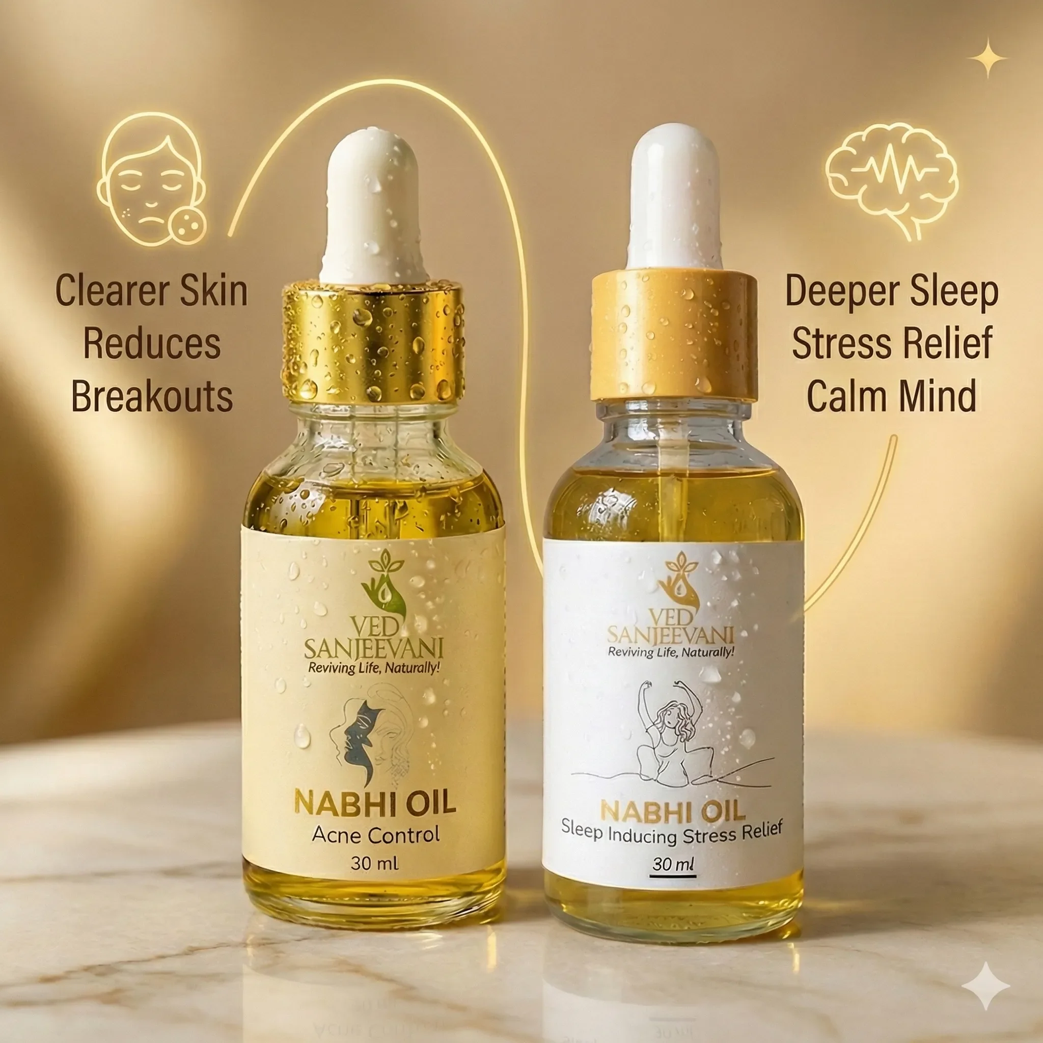 COMBO – Sleep Inducing & Acne Control Nabhi Oils - Image 5