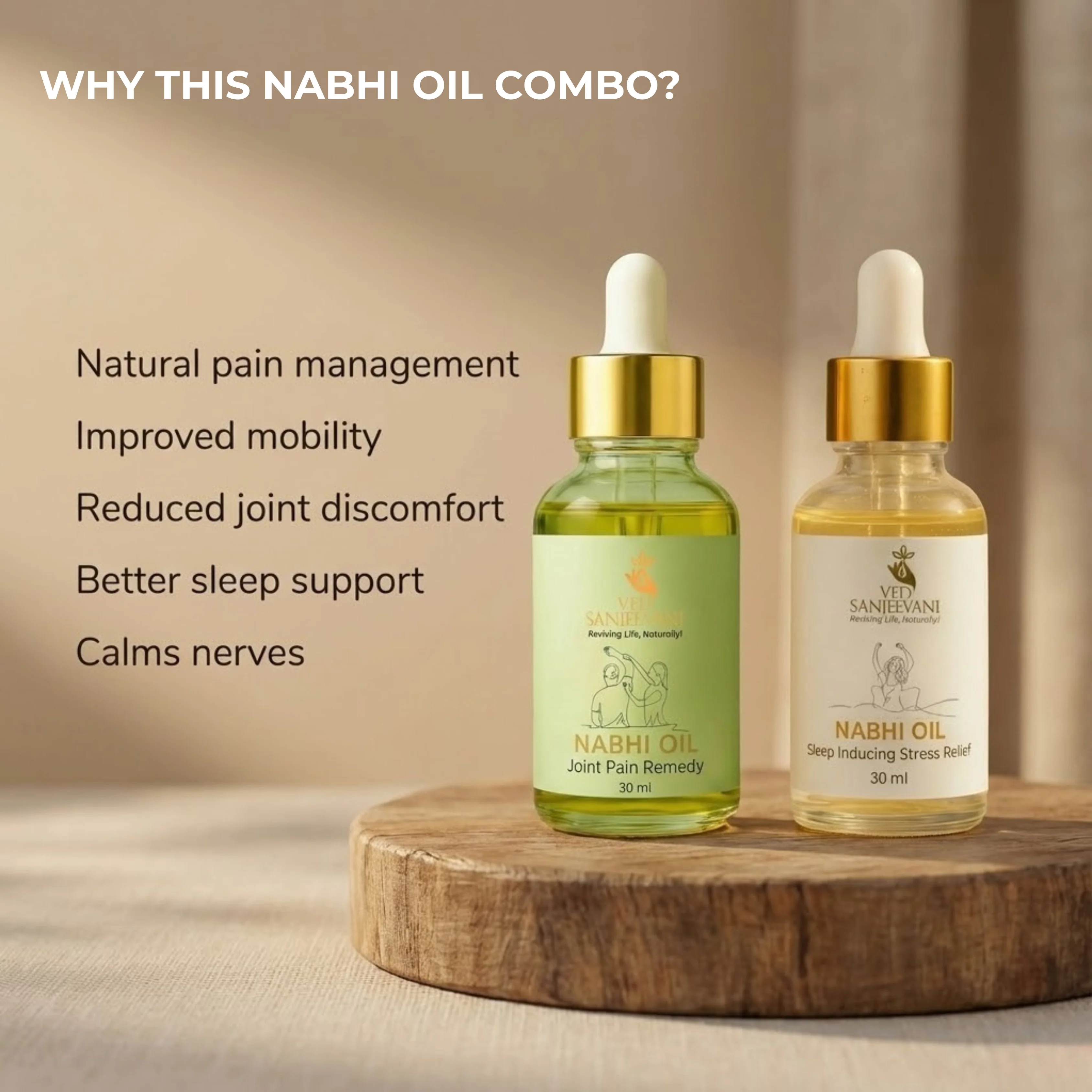 COMBO – Sleep Inducing & Joint Pain Relief Nabhi Oils - Image 4