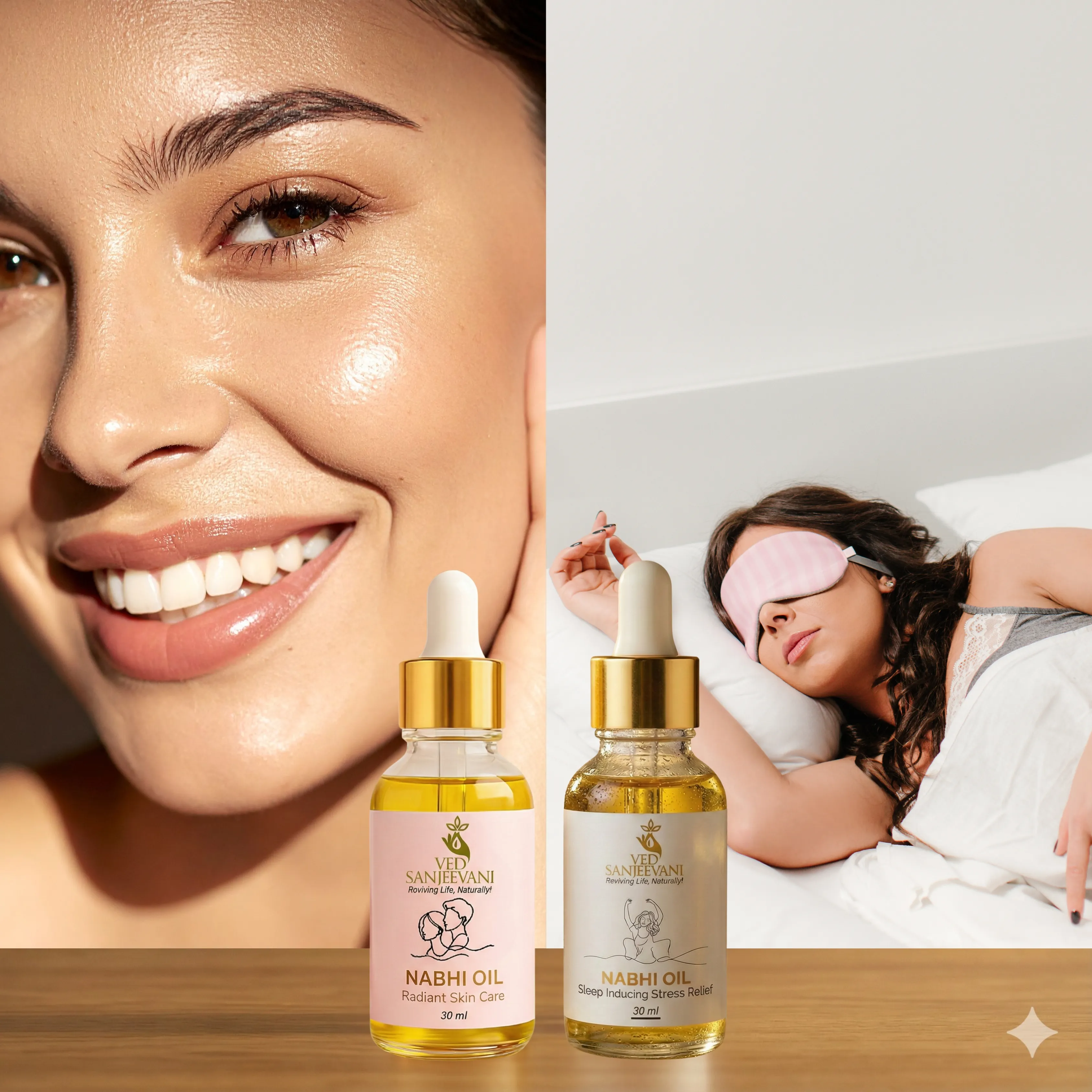 COMBO – Sleep Inducing & Radiant Skin Care Nabhi Oils - Image 3