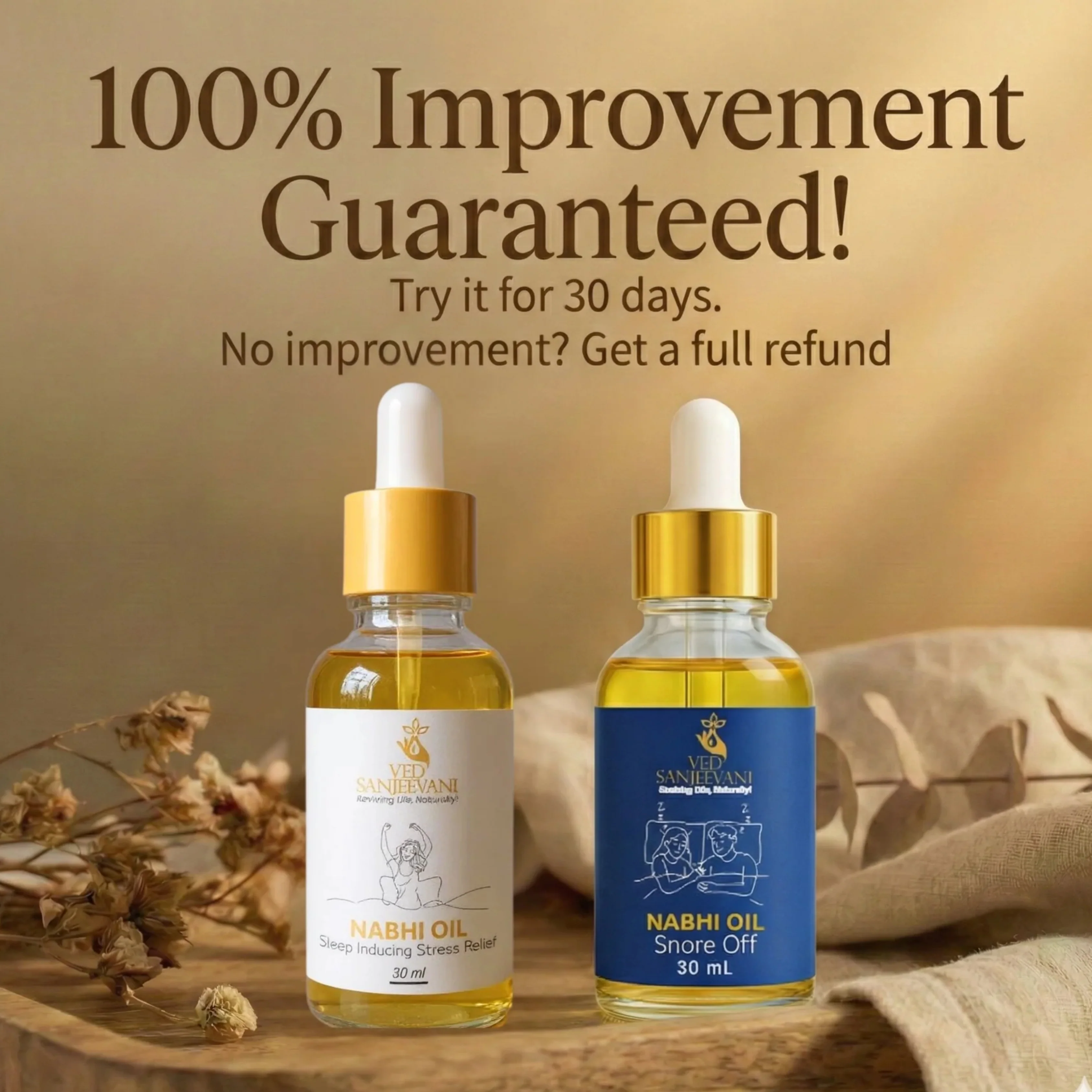 Ved Sanjeevani 30-Day Snore Off & Sleep Inducing Nabhi Oil Program