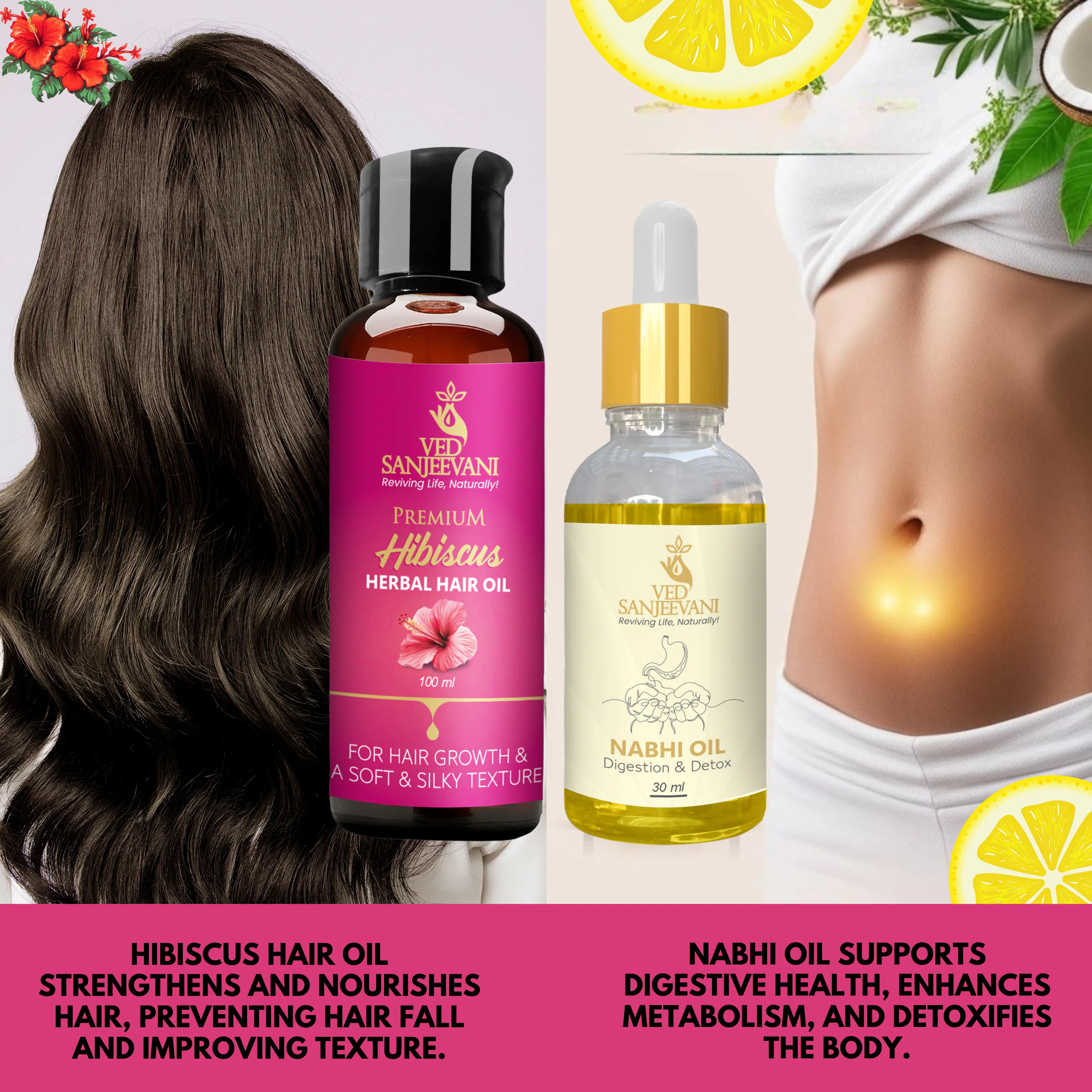 COMBO(Hibiscus Hair Oil + Digestion & Detox Nabhi Oil) - Image 4