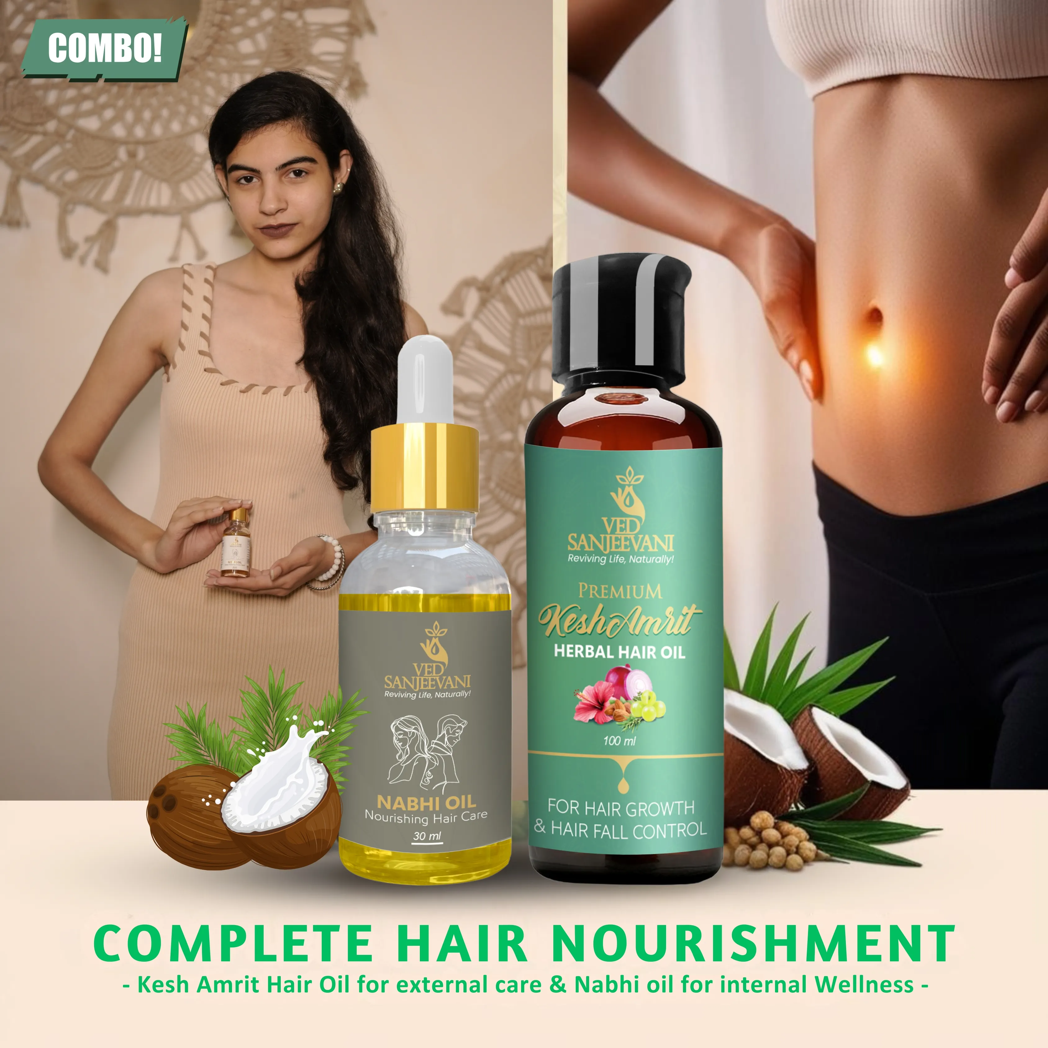 COMBO(Kesh Amrit hair oil +  Nourishing Hair Care Nabhi oil ) - Image 4