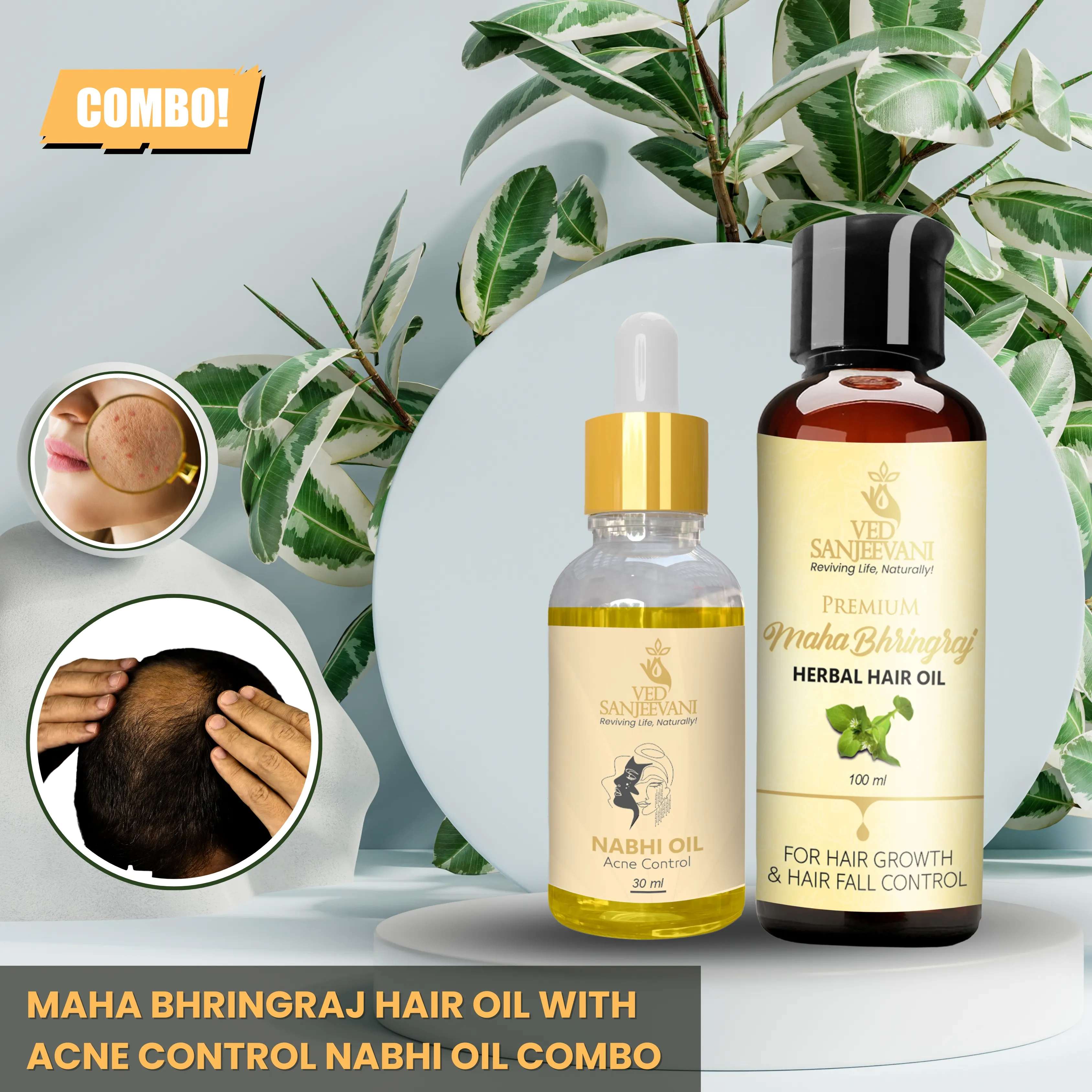 COMBO(Maha Bhringraj Hair Oil + Acne Control Nabhi Oil) - Image 5