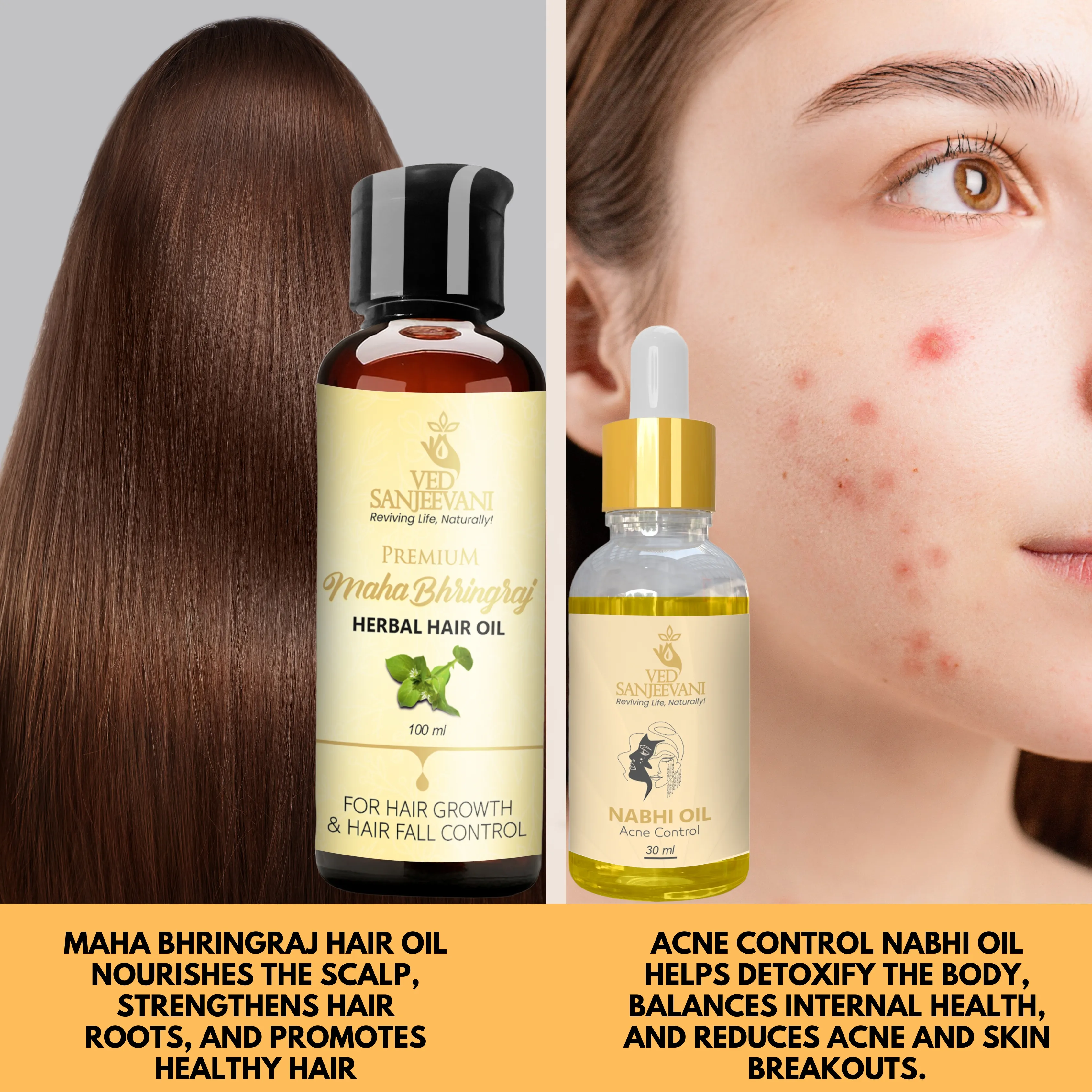 COMBO(Maha Bhringraj Hair Oil + Acne Control Nabhi Oil) - Image 6