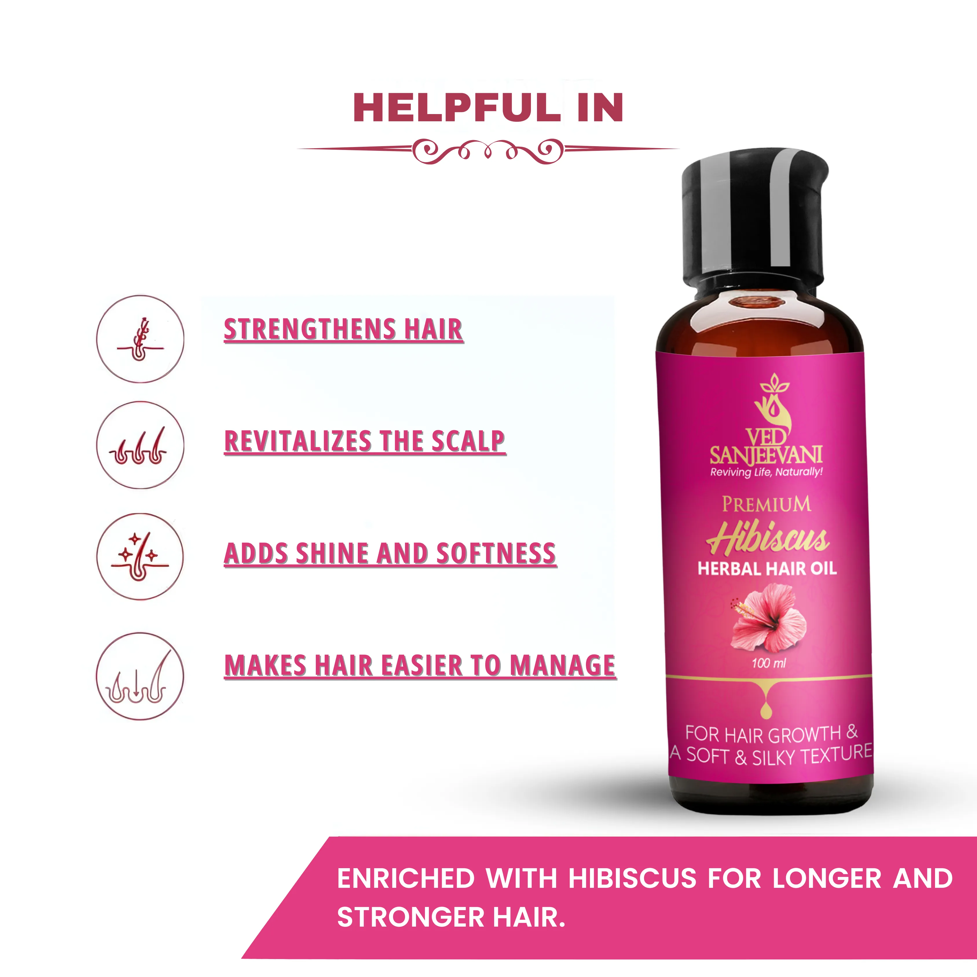 Hibiscus Herbal Hair Oil for Hair Growth & Conditioning - Image 6