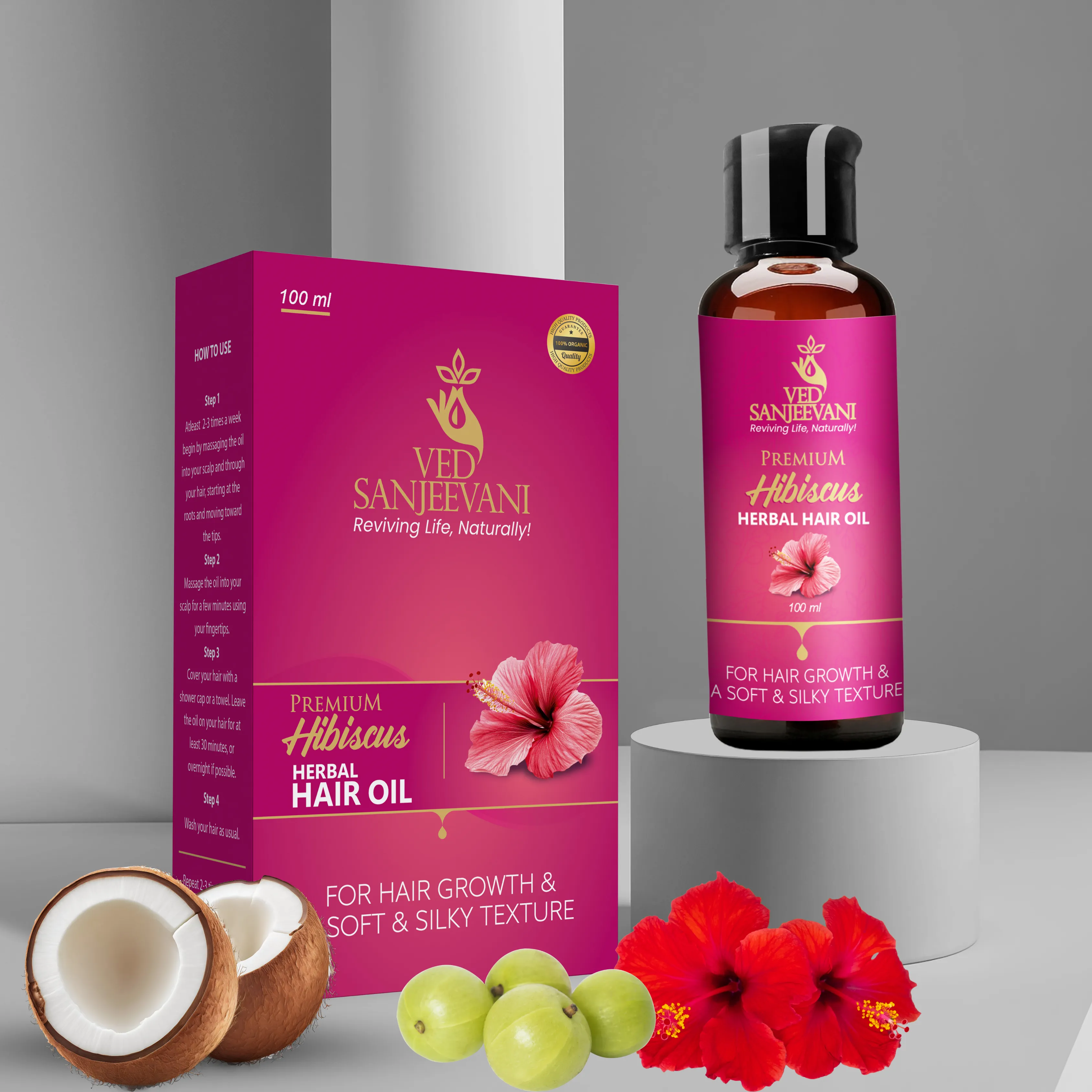 Hibiscus Herbal Hair Oil for Hair Growth & Conditioning - Image 8