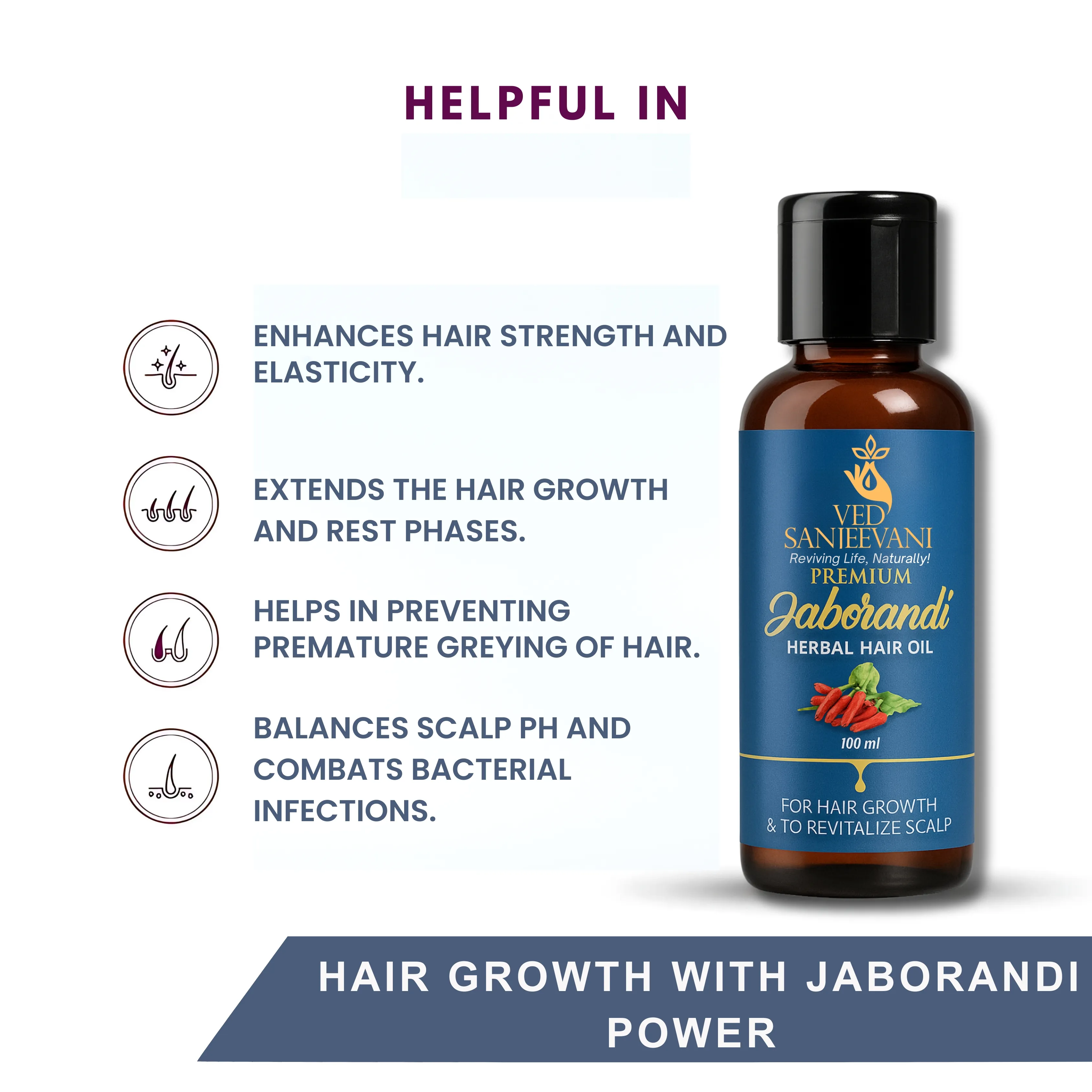 Premium Jaborandi Herbal Hair Oil –for Rapid Hair Growth - Image 4
