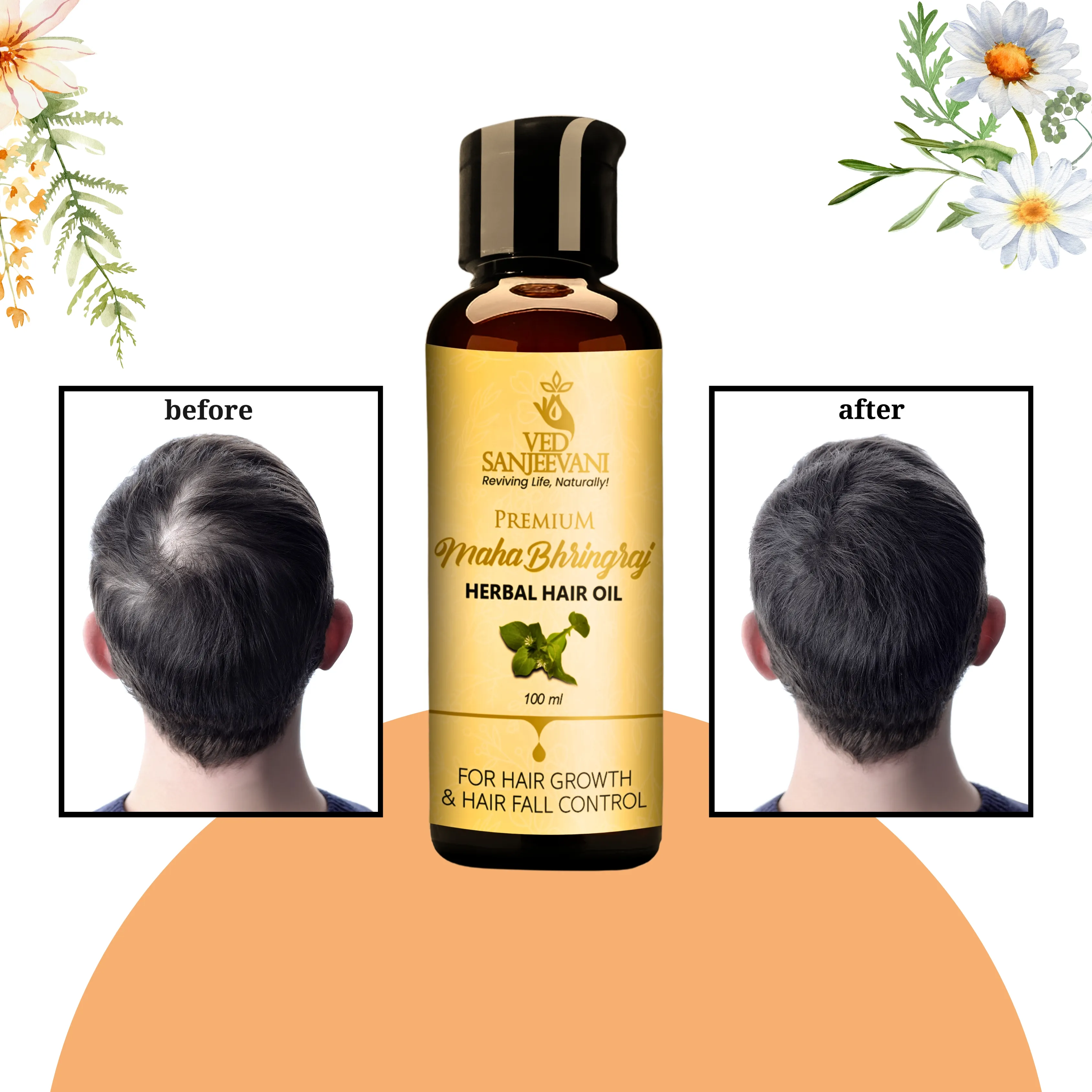 Maha Bhringraj Herbal Hair Oil – for Thicker, Stronger Locks - Image 7