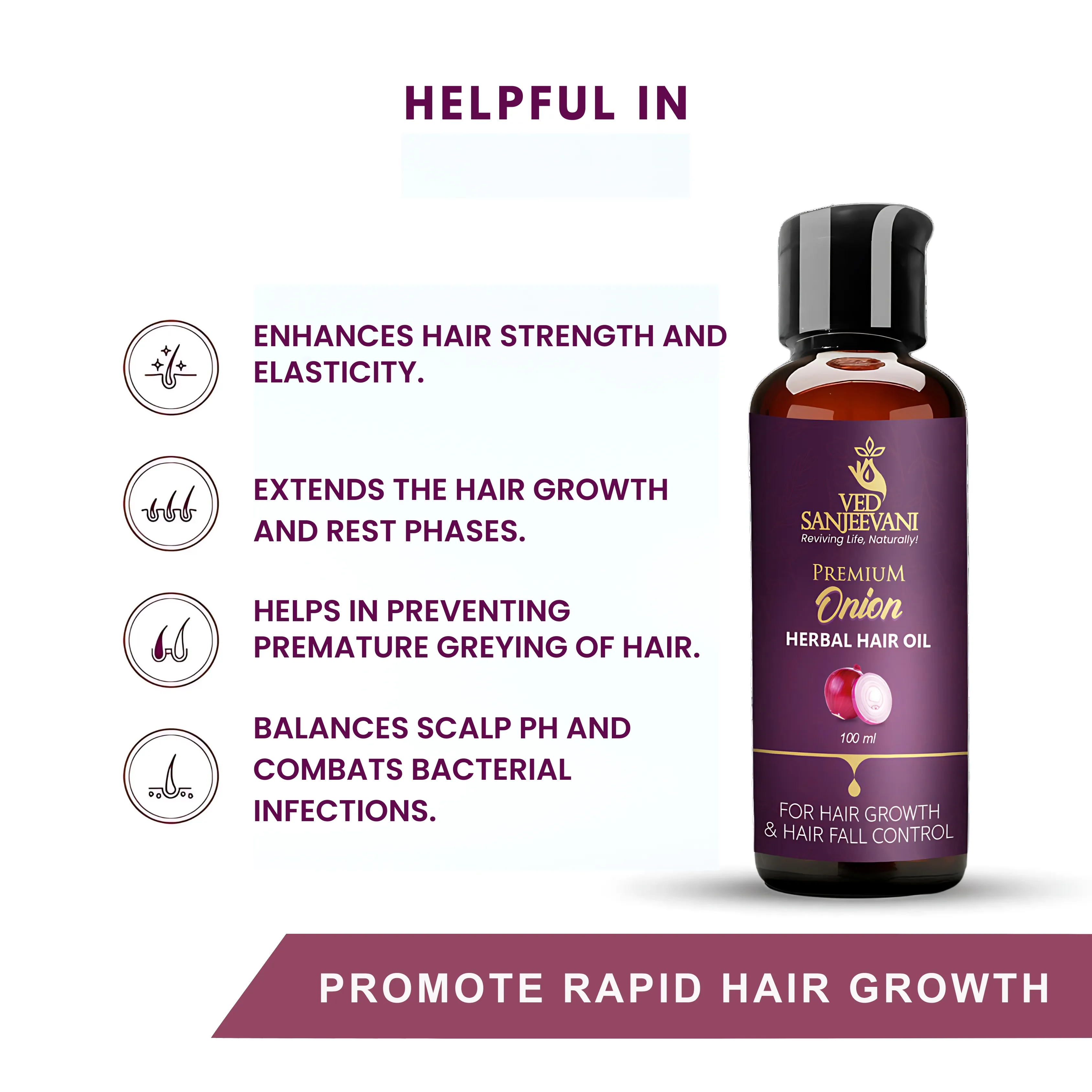 Premium Onion Herbal Hair Oil – Onion & Kalonji for Hair Regrowth - Image 6