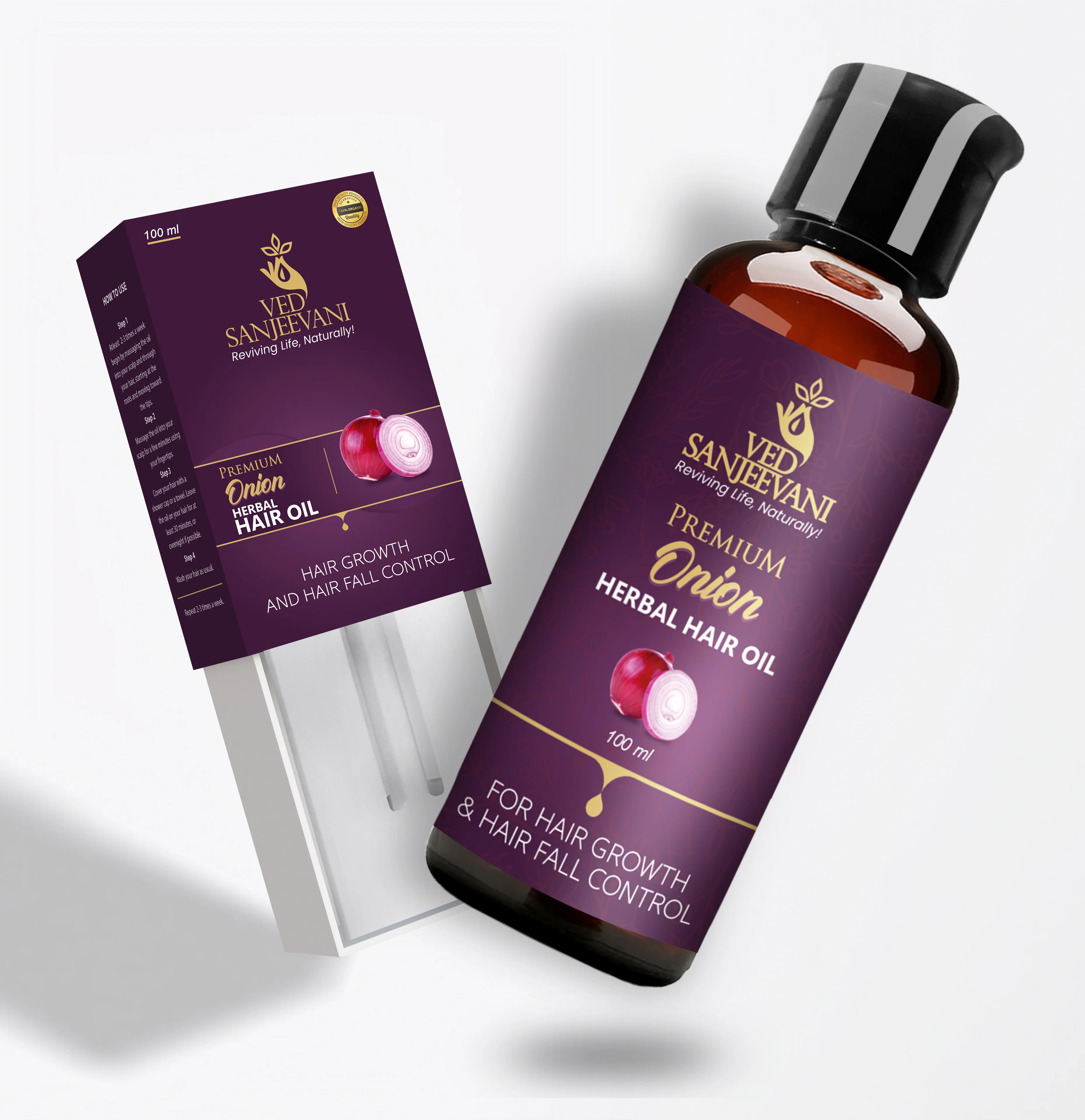 Premium Onion Herbal Hair Oil – Onion & Kalonji for Hair Regrowth - Image 8