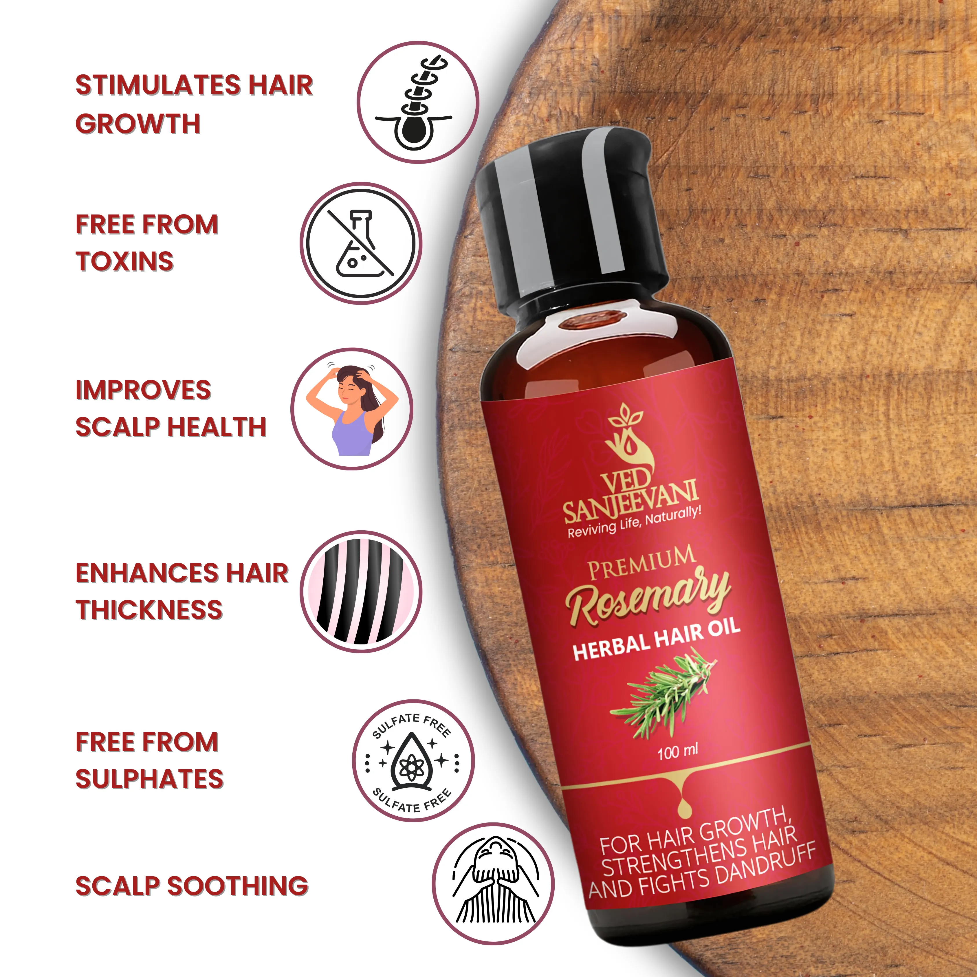 Rosemary Hair Oil for Hair Growth & Scalp Health - Image 2