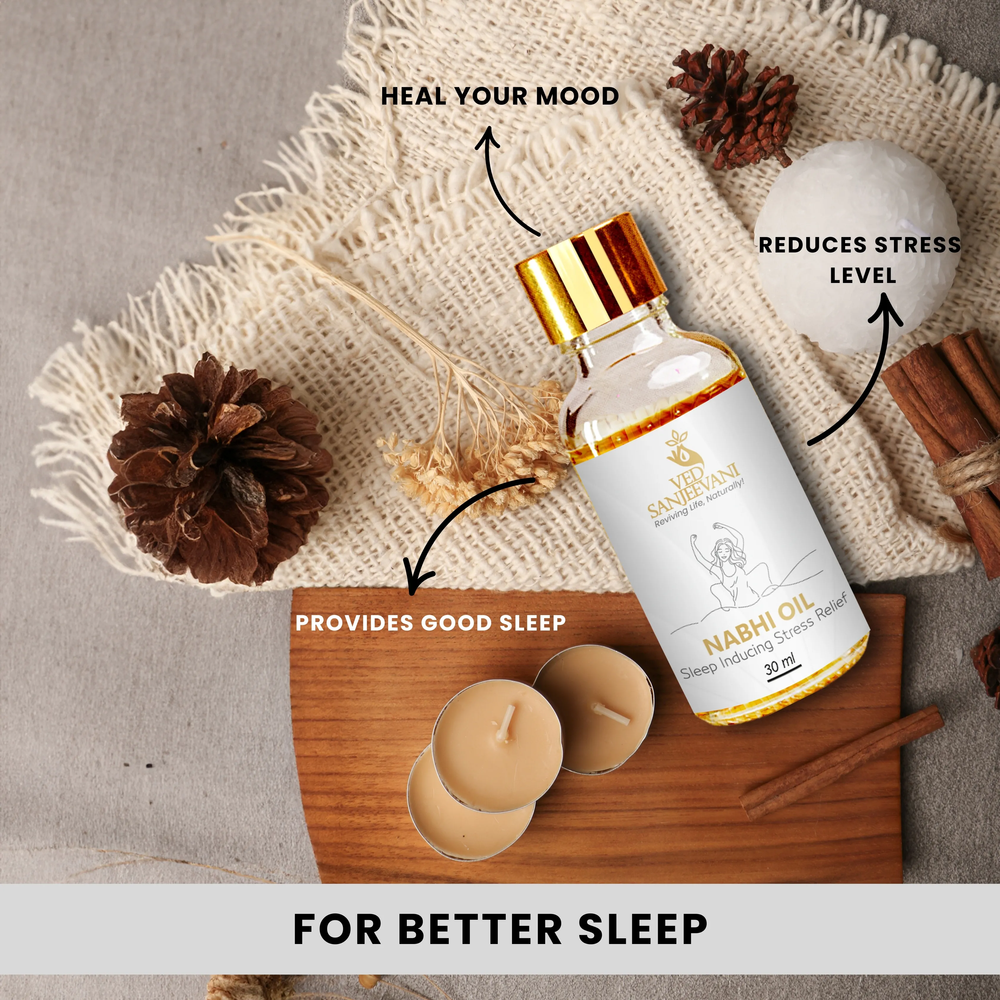 Sleep Inducing Stress Relief Nabhi Oil - Image 2